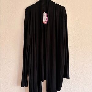 YITTY Black Soft Rib Cardigan